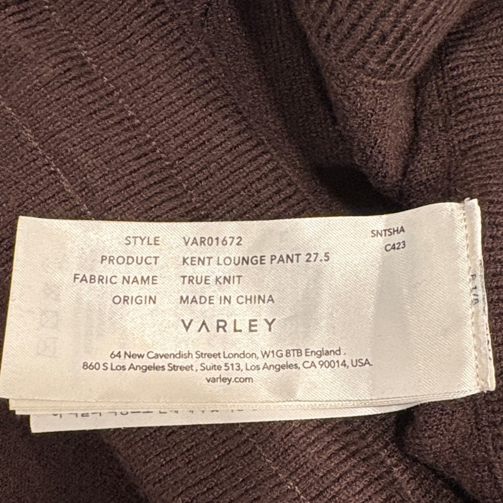 Varley Set ~ Cavendish Roll Neck & Kent Lounge Pant ~ Both Extra Small - Picture 15 of 16